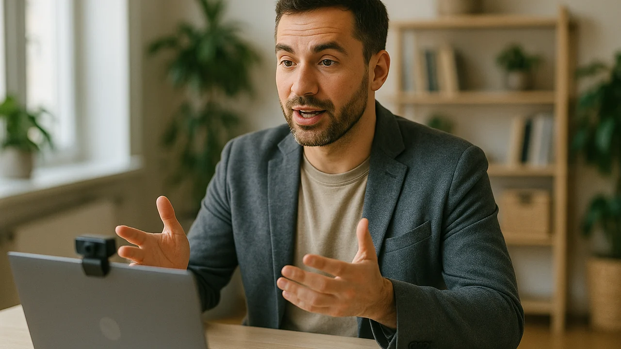 Professionnel travaillant avec l'aide de l'intelligence artificielle