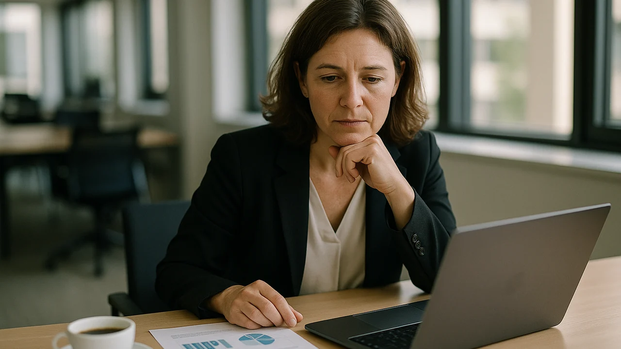 Responsable formation analysant des tableaux de bord de performance
